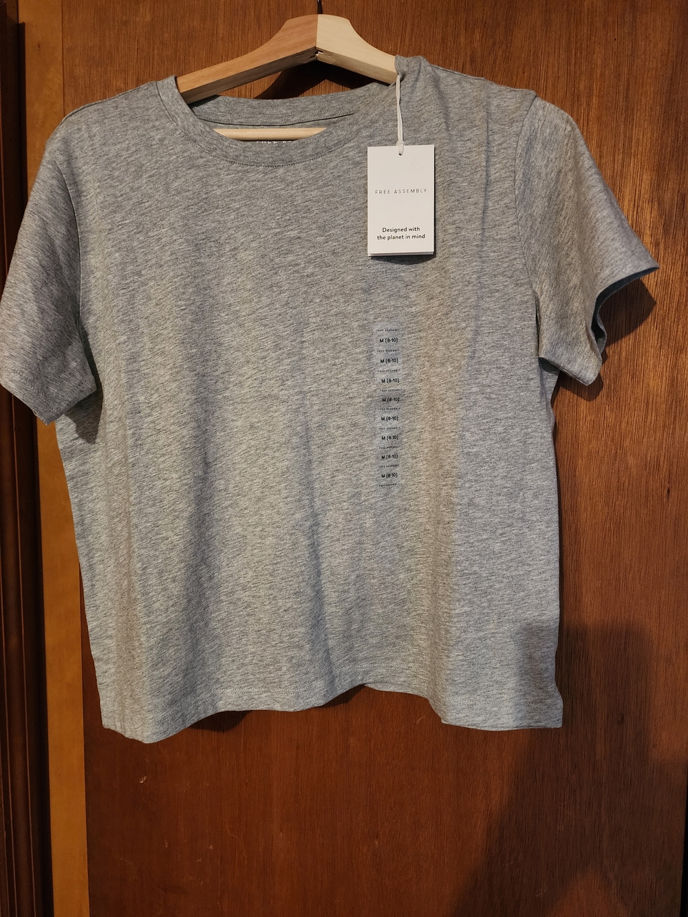 Crop Tee in Light Gray - Women’s Basic Short-Sleeve Top